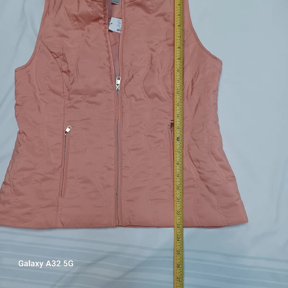 Christopher & Banks New Women Size M Peach Fabric Label Vest - Picture 9 of 13
